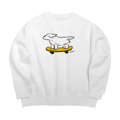 スケボーする犬 Big Crew Neck Sweatshirt