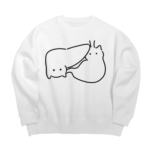 肝臓胃猫 Big Crew Neck Sweatshirt