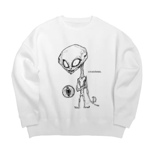 扉の前に現れたエイリアン Big Crew Neck Sweatshirt