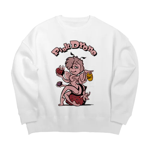 Pink Drone Big Crew Neck Sweatshirt