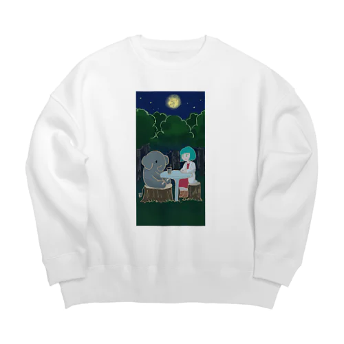 森のカウンセリング Big Crew Neck Sweatshirt