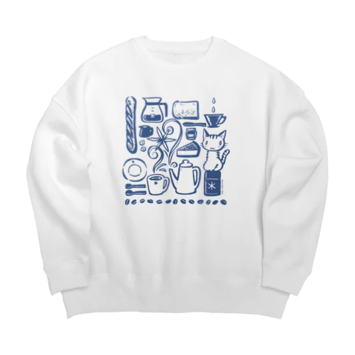 パンとコーヒーと…。 Big Crew Neck Sweatshirt