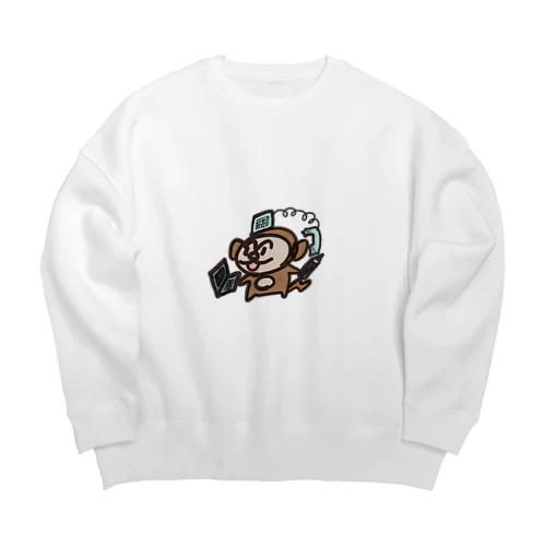 働きザル Big Crew Neck Sweatshirt