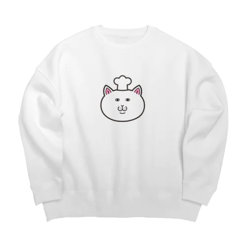 ぱんとねことごはん Big Crew Neck Sweatshirt