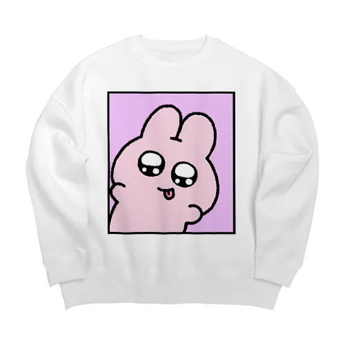 ぴえうさちゃん長袖その1 Big Crew Neck Sweatshirt