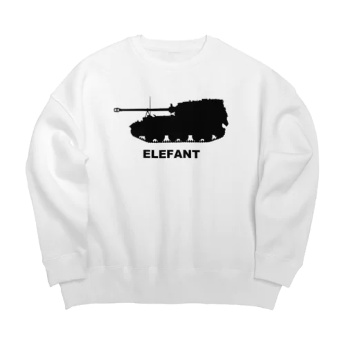 重駆逐戦車　エレファント（黒） Big Crew Neck Sweatshirt