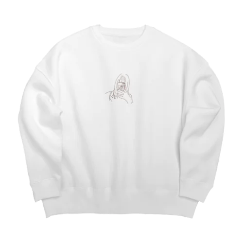 風呂上がり（クリア） Big Crew Neck Sweatshirt