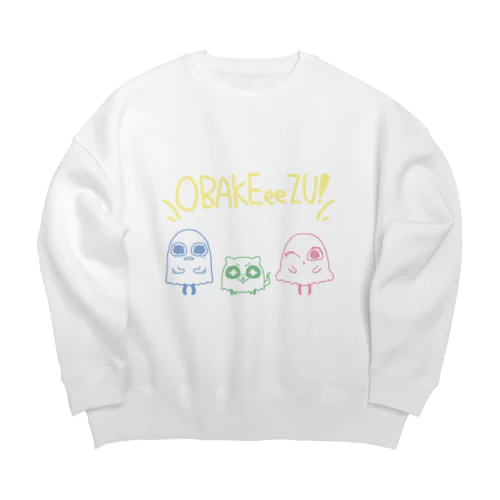 おばけーず(カラフル)文字入り Big Crew Neck Sweatshirt