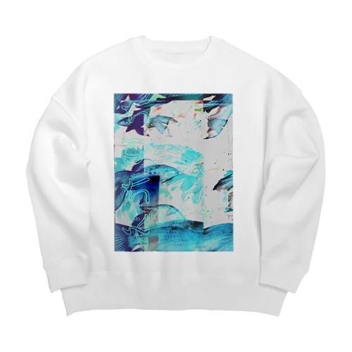 たゆたふ　ネガ Big Crew Neck Sweatshirt