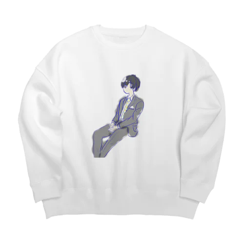 スーツくん Big Crew Neck Sweatshirt