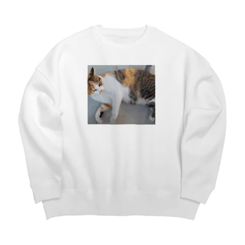 みけちゃん Big Crew Neck Sweatshirt