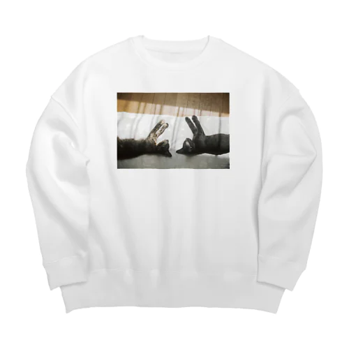 marble choco Big Crew Neck Sweatshirt