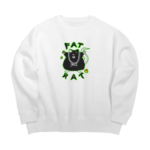 FAT RAT グリーン Big Crew Neck Sweatshirt