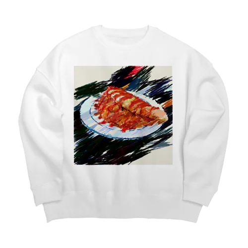 大盛りオムライススケッチ2 Big Crew Neck Sweatshirt