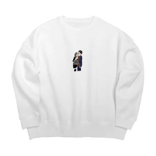 あなたと私　(支え合い) Big Crew Neck Sweatshirt