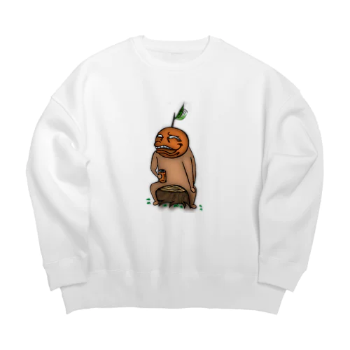 飲まなきゃやってられない　とくもりくん Big Crew Neck Sweatshirt