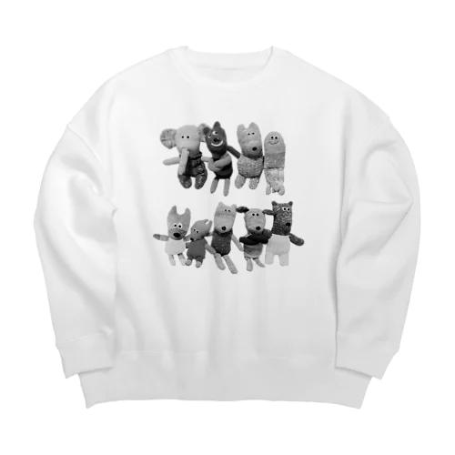 モノクロアニマルズ！ Big Crew Neck Sweatshirt