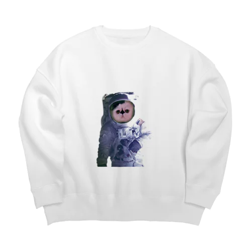 愛猫ボムは宇宙飛行士になった Big Crew Neck Sweatshirt