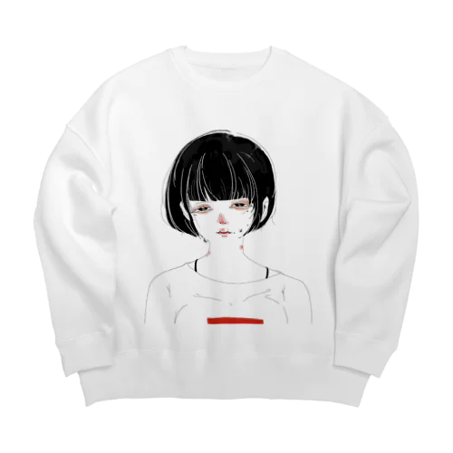 メンヘラセ〇レちゃん Big Crew Neck Sweatshirt