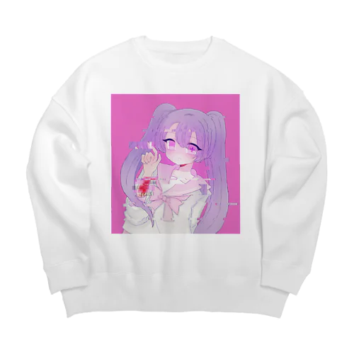 病み子たゃ Big Crew Neck Sweatshirt