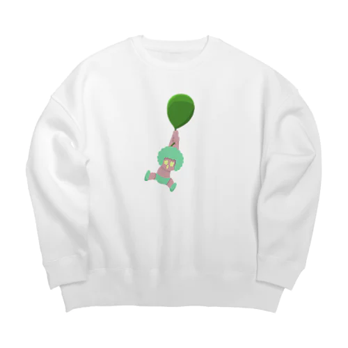 風船につかまってどこまでも。 Big Crew Neck Sweatshirt