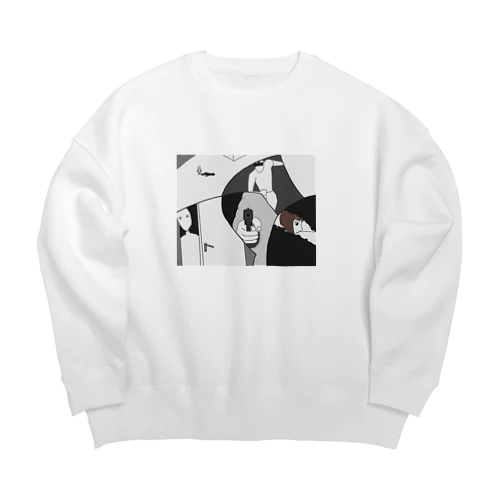 見た悪夢 Big Crew Neck Sweatshirt