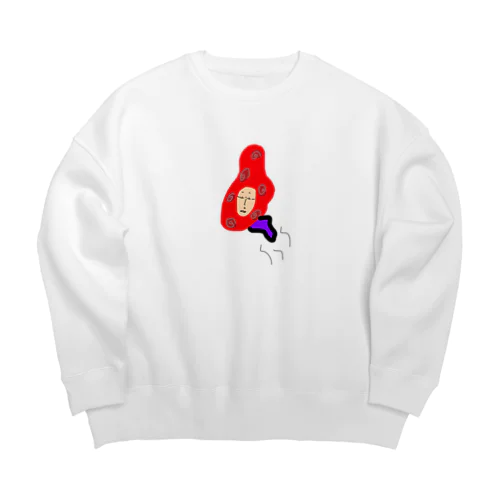 怖がられないおばけ Big Crew Neck Sweatshirt