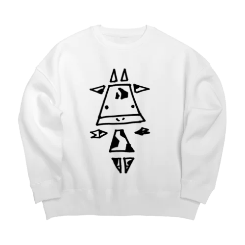 もーもーウシウシ立ちver. Big Crew Neck Sweatshirt