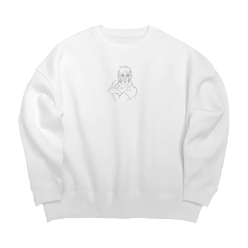 泣翁（なきおうな） Big Crew Neck Sweatshirt