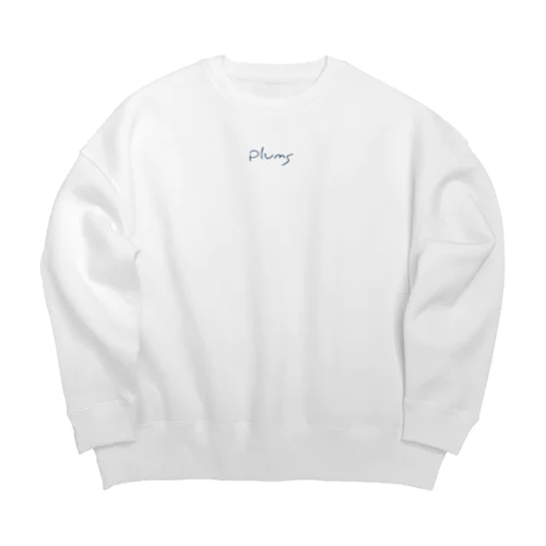 plums 青字ロゴ Big Crew Neck Sweatshirt