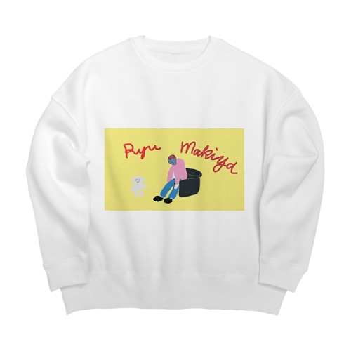 だらけた人 Big Crew Neck Sweatshirt