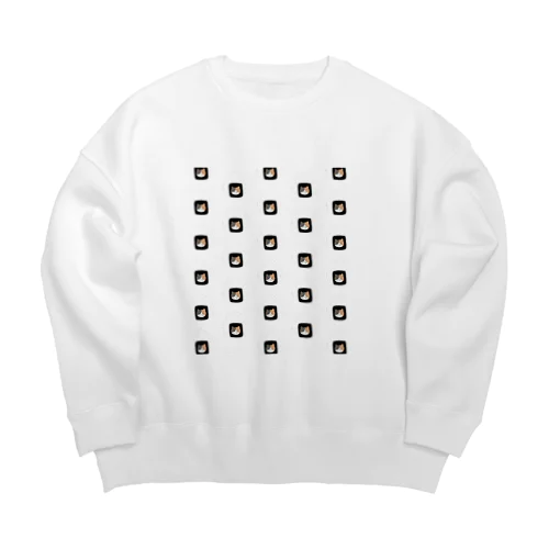 おむすびにゃんこ Big Crew Neck Sweatshirt