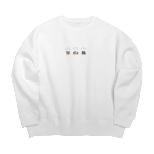 犬3匹 Big Crew Neck Sweatshirt