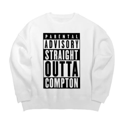 PARENTAL ADVISORY STRAIGHT OUTTA COMPTON-ペアレンタル・アドバイザリー・ストレイト・アウタ・コンプトン- ボックスロゴTシャツ Big Crew Neck Sweatshirt