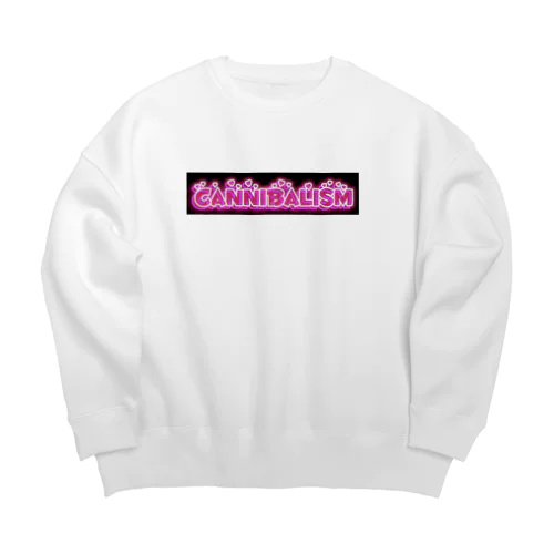 💗🤍cannibalism🤍💗 Big Crew Neck Sweatshirt