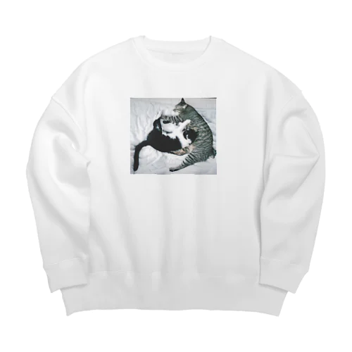 にゃん太とぼちお Big Crew Neck Sweatshirt