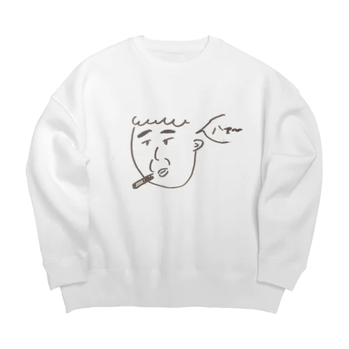 下がり眉ツバ子さん Big Crew Neck Sweatshirt