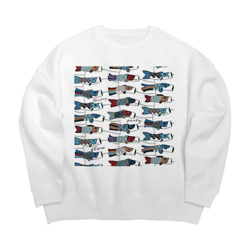 レトロ鯉 Big Crew Neck Sweatshirt