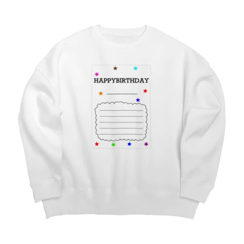 誕生日メッセージカード Big Crew Neck Sweatshirt