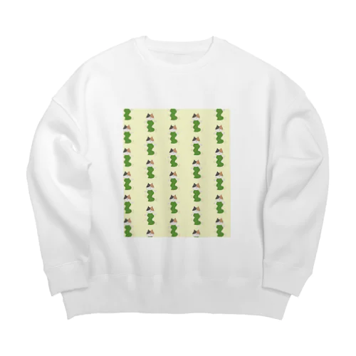 コンブにゃんこ Big Crew Neck Sweatshirt