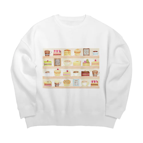 カフェタイム＊ケーキ&コーヒー Big Crew Neck Sweatshirt