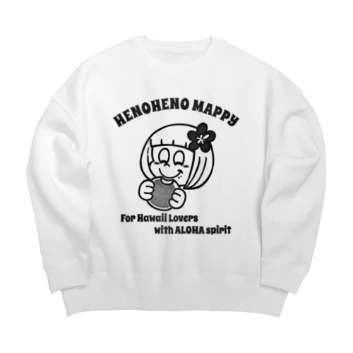 YUMMY2021白黒(ハワイを愛するあなたへ) Big Crew Neck Sweatshirt
