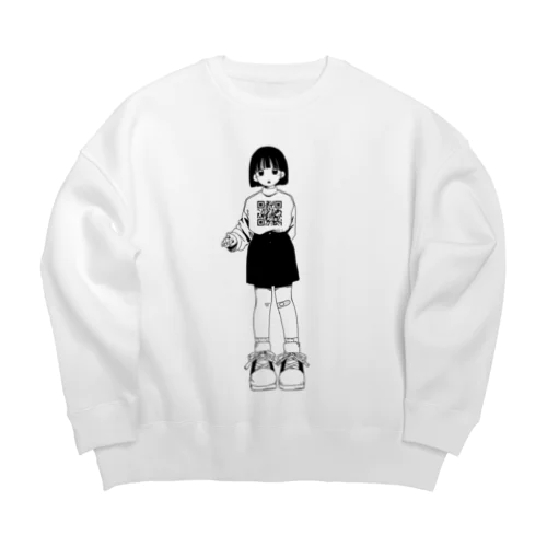 QRちゃん Big Crew Neck Sweatshirt