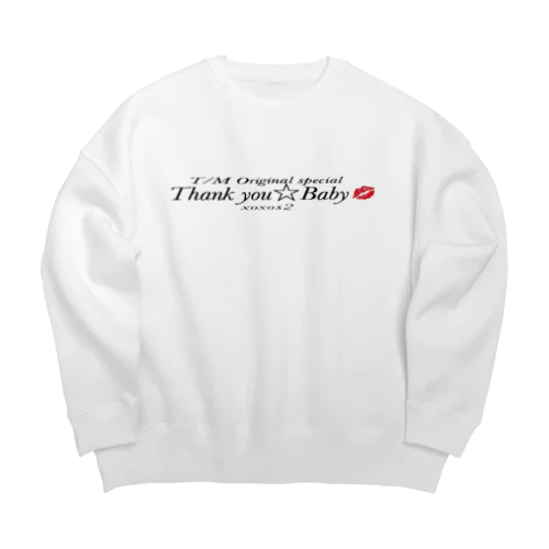 Thankou☆Baby💋 Big Crew Neck Sweatshirt