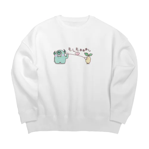 みどりのモンスターとマンドレイク  いとでんわ Big Crew Neck Sweatshirt