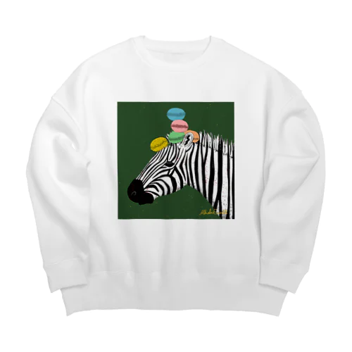 シマウママカロン Big Crew Neck Sweatshirt