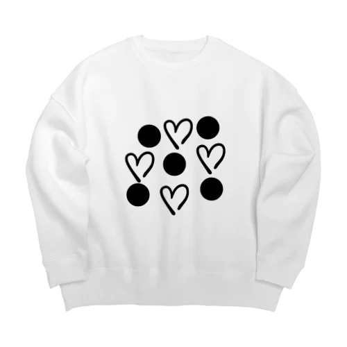 Heart Bubbles Big Crew Neck Sweatshirt