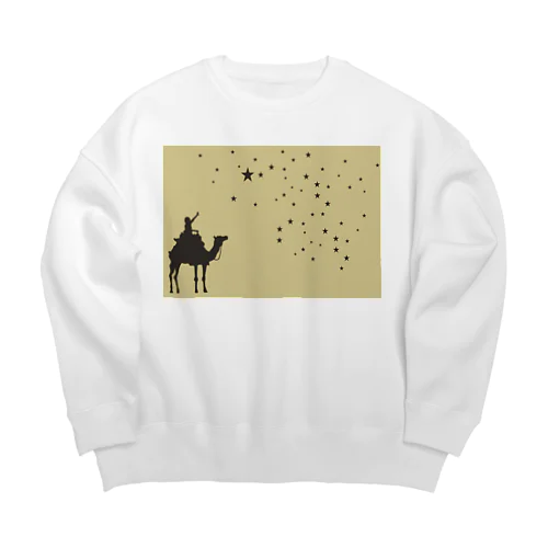 砂丘のラクダ☆星取県 Big Crew Neck Sweatshirt