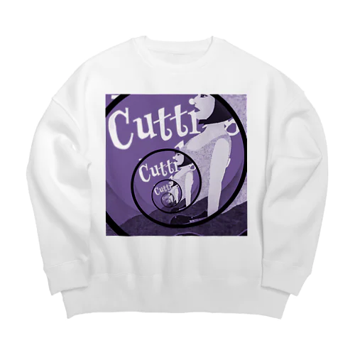 CUTTING EDGE パープル Big Crew Neck Sweatshirt