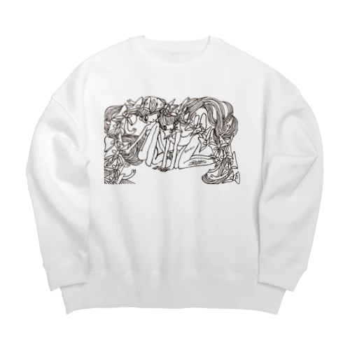 自分に恋してちゃん Big Crew Neck Sweatshirt